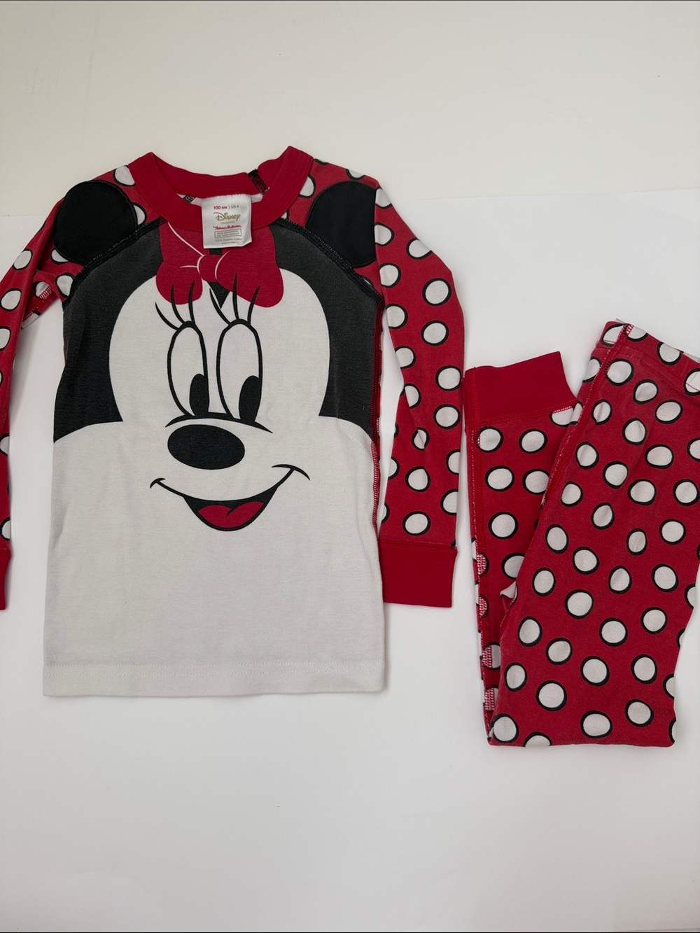 Hanna Andersson Red, White and Black Minnie Mouse Pajama Set